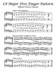 C# Major – Five Finger Pattern – Difficult Practice Routine – Michael ...