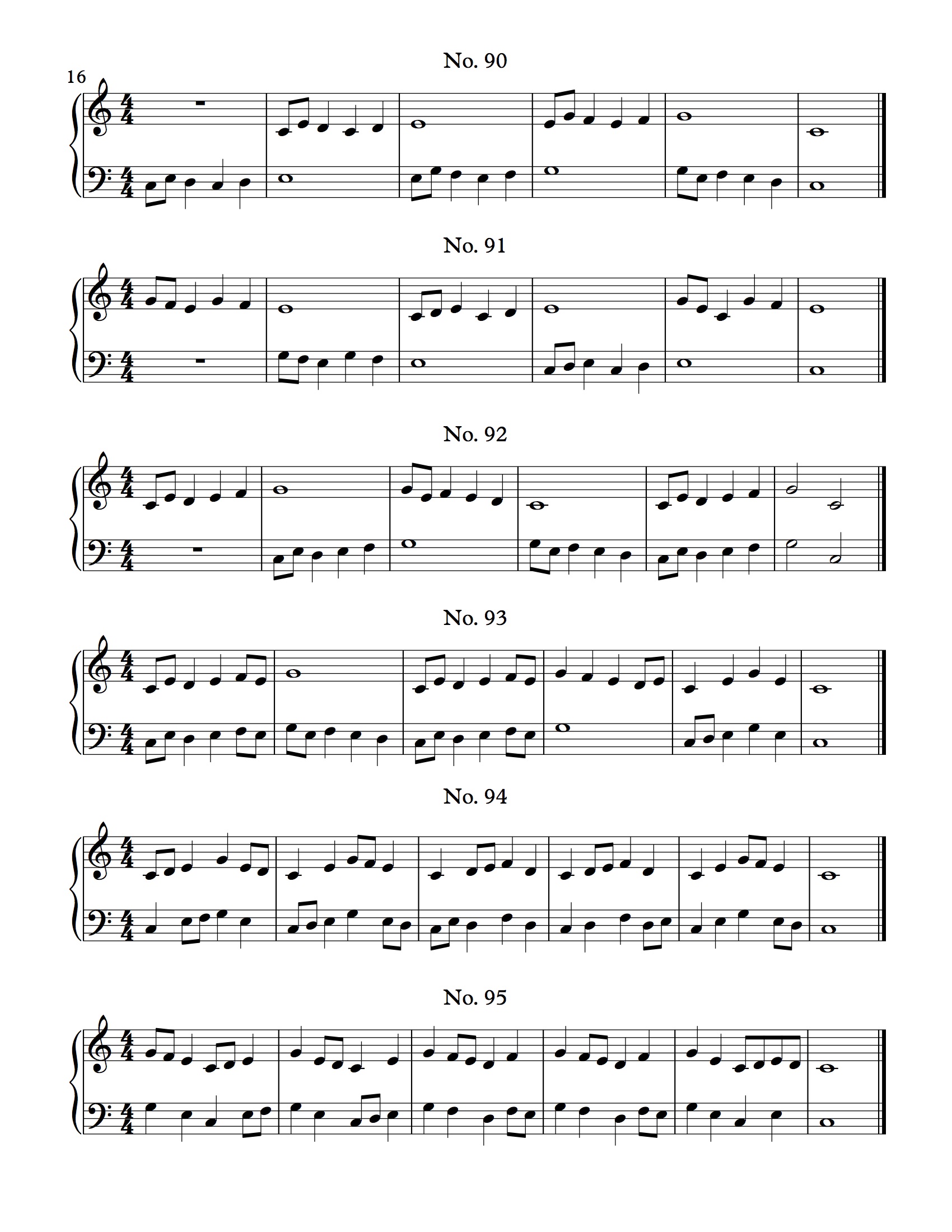 354 Sight Reading Exercises In C Major Image