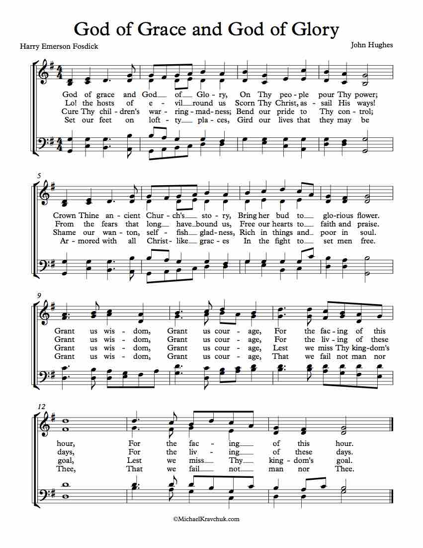 Free Choir Sheet Music - God Of Grace And God Of Glory