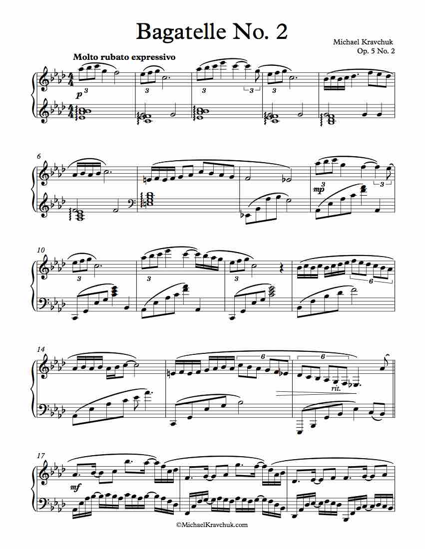 Bagatelle Op. 5 No. 2 - By Michael Kravchuk