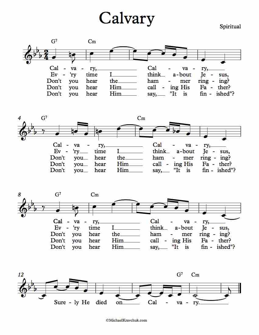 Free Lead Sheet – The Gold Digger's Song – Michael Kravchuk