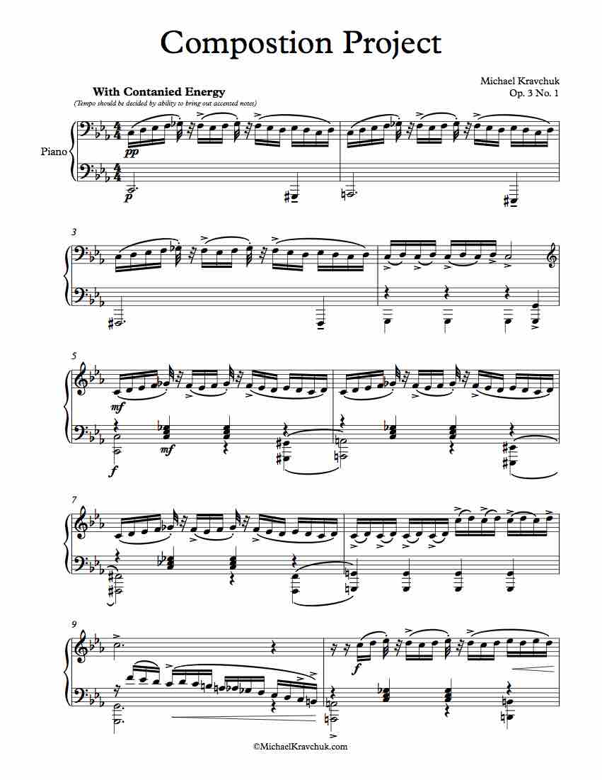 Composition Project Op. 3 No. 1 - By Michael Kravchuk