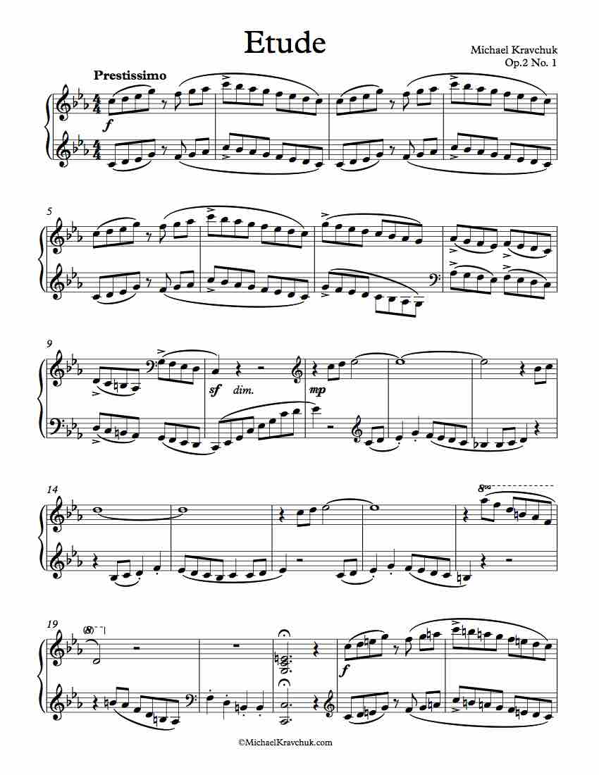 Etude Op. 2 No. 1 - By Michael Kravchuk