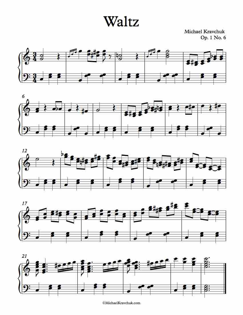 Waltz, Op. 1 No. 6 - By Michael Kravchuk