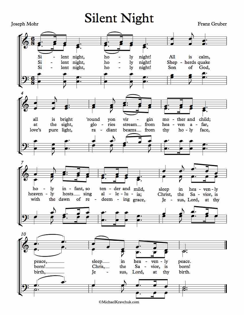 Free Choir Sheet Music - Silent Night
