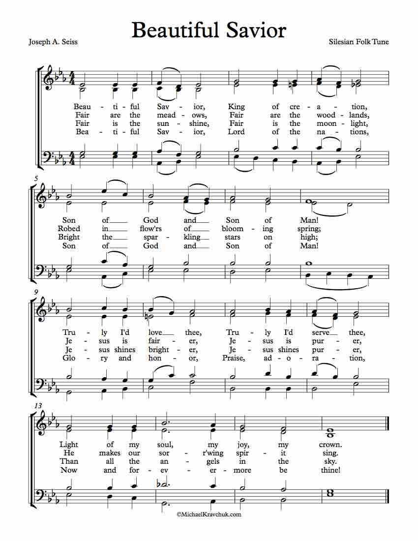 Free Choir Sheet Music - Beautiful Savior