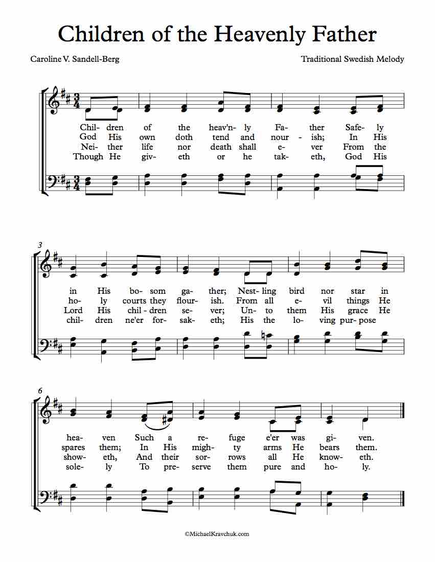 Free Choir Sheet Music - Children of the Heavenly Father