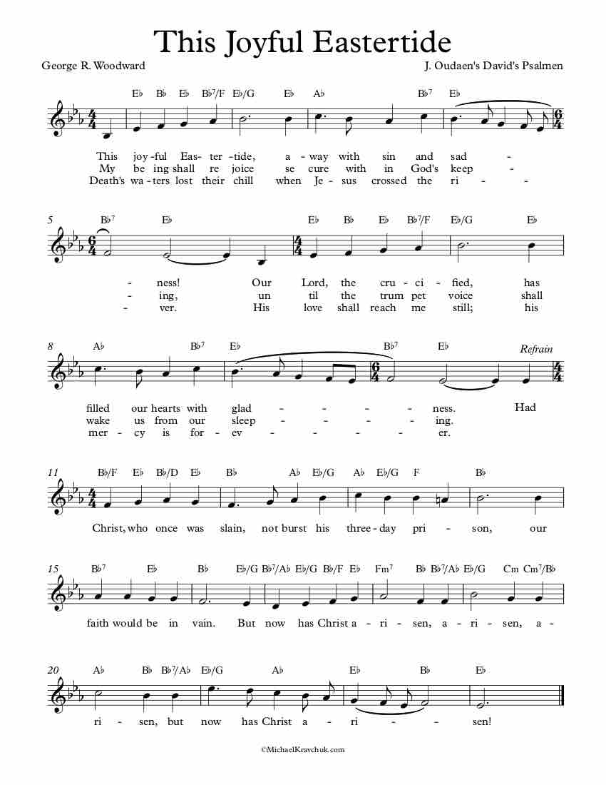 Free Lead Sheet Music - This Joyful Eastertide