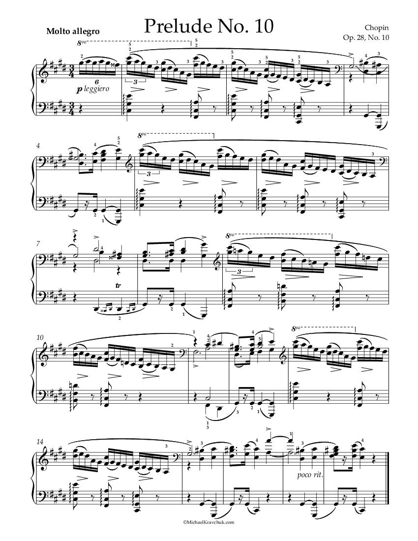 Chopin - Prelude Op. 28 No. 10