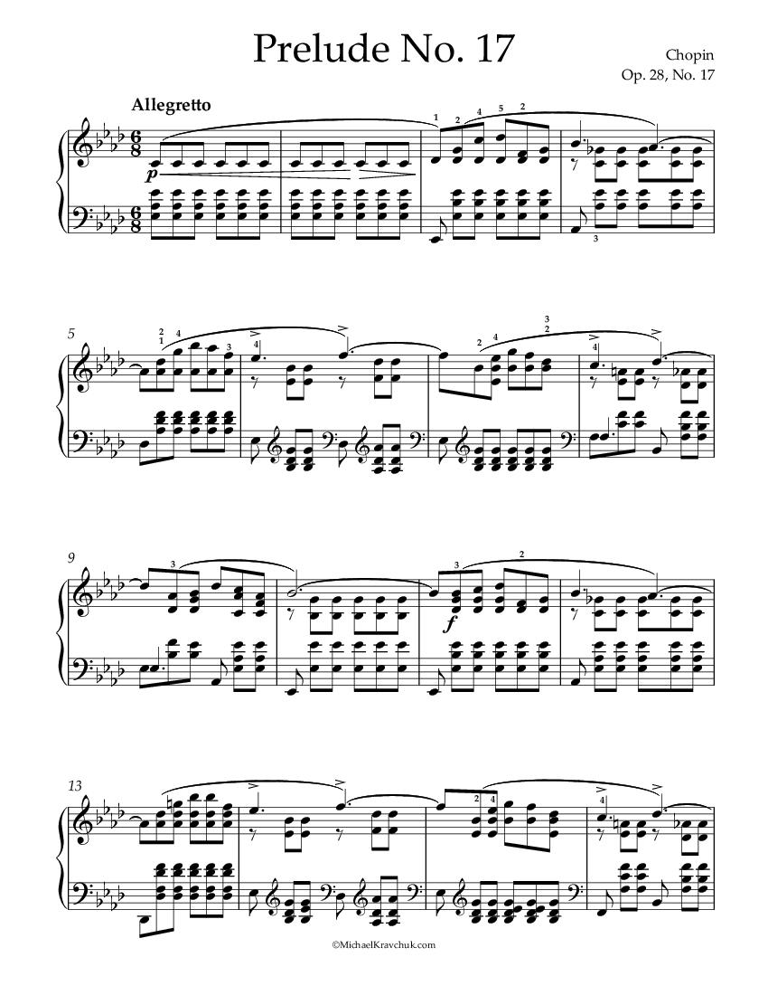 Chopin - Prelude Op. 28 No. 17