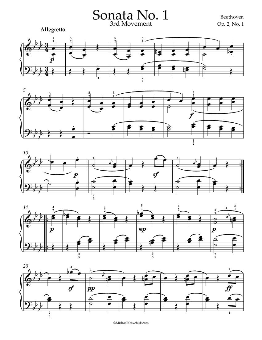Beethoven - Sonata No. 1 - 3rd Movement - Op. 2, No. 1
