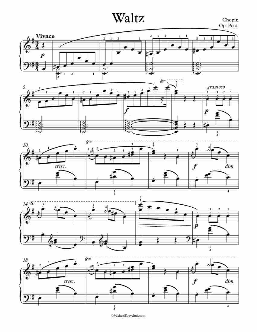 Free Piano Sheet Music Waltz In E Minor Op Post Chopin Michael Kravchuk Khaled delaware plays chopin valse op 64 nr 2 in c sharp minor. free piano sheet music waltz in e