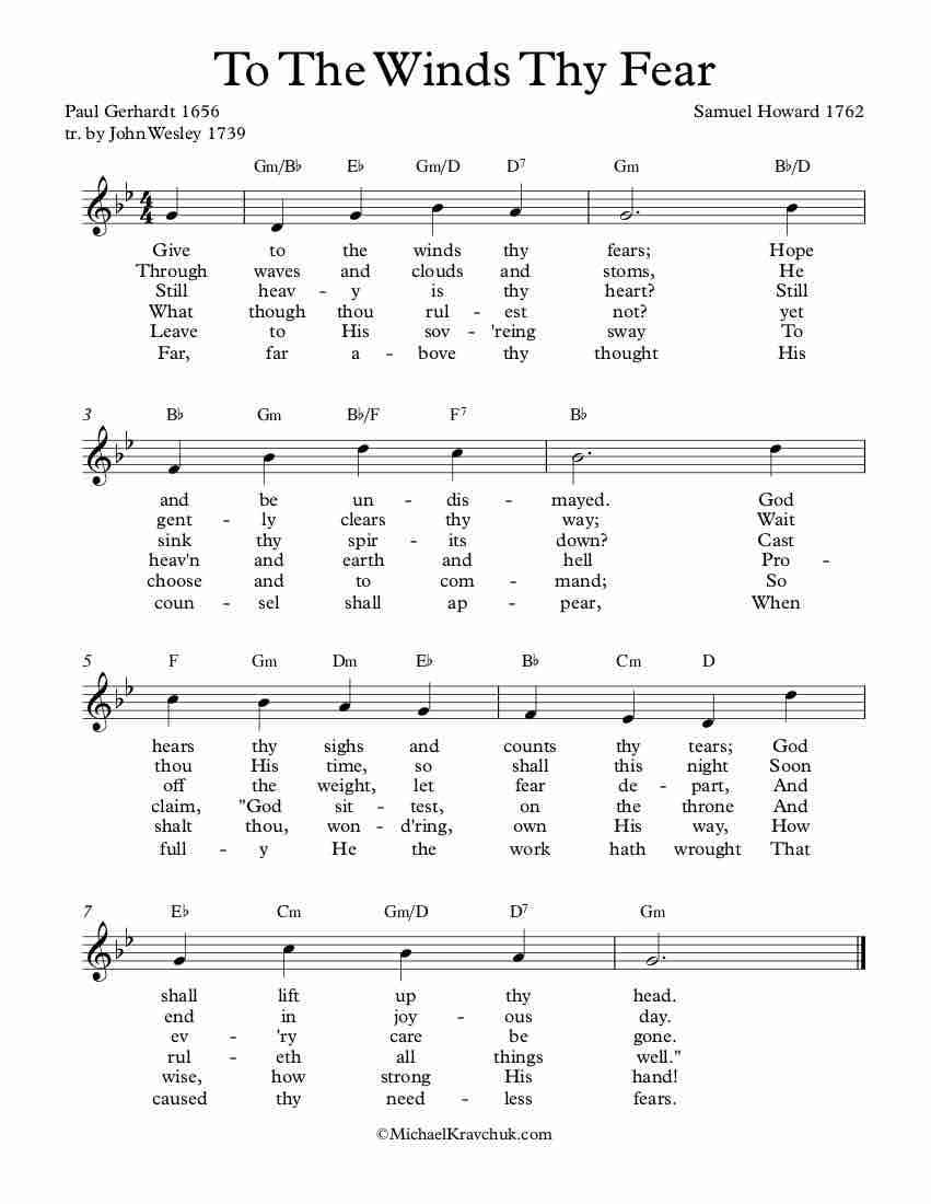 Free Lead Sheet – Give To The Winds Thy Fear