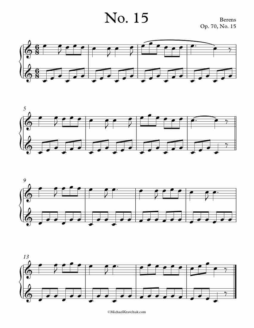 Op. 70, No. 15 Piano Sheet Music