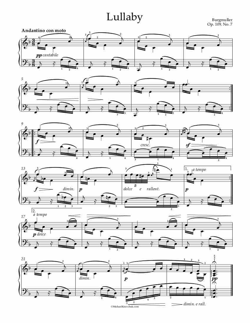 18 Characteristic Studies - Op. 109, No. 7 Piano Sheet Music