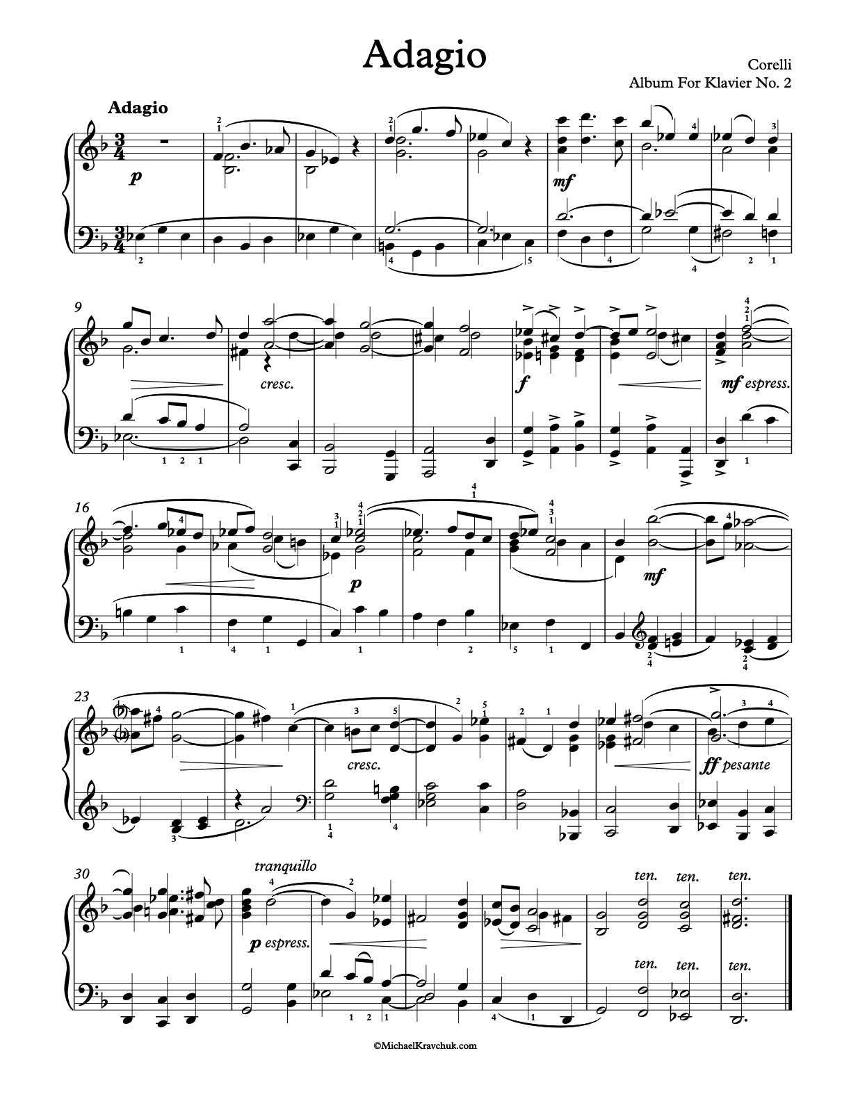 Album For Klavier No. 2 Piano Sheet Music