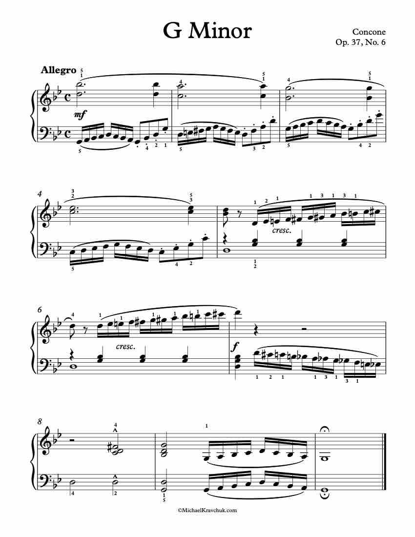Op. 37, No. 6 Piano Sheet Music