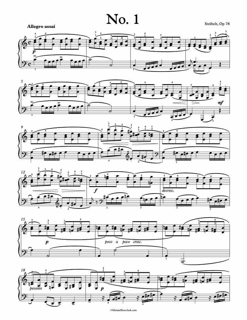 Etude No. 1 Piano Sheet Music
