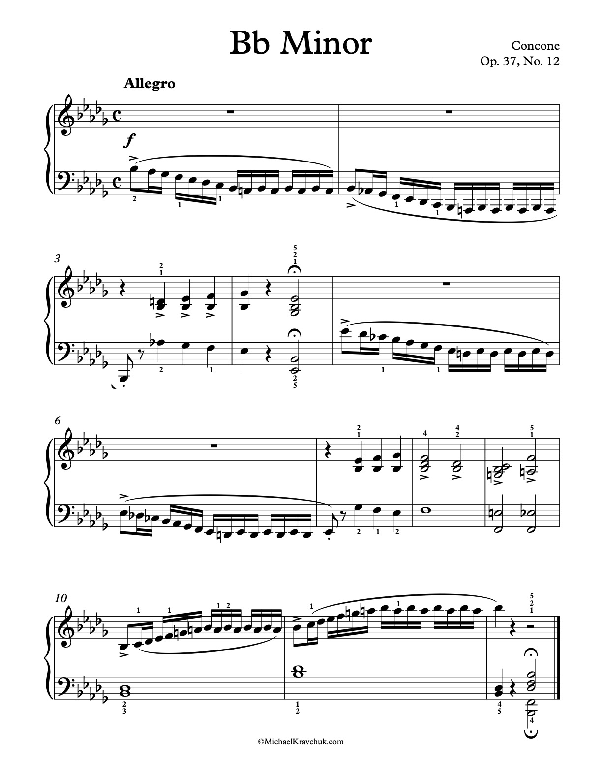 24 Preludes Op. 37, No. 12 Piano Sheet Music