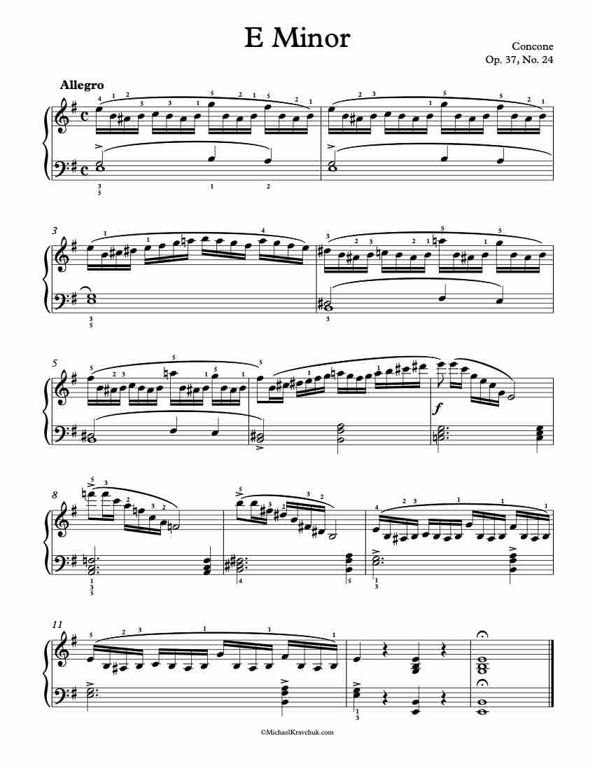 Op. 37, No. 24 Piano Sheet Music