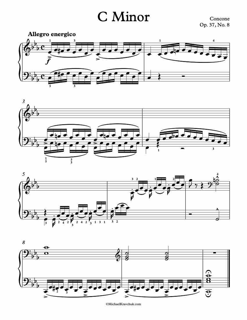 Op. 37, No. 8 Piano Sheet Music