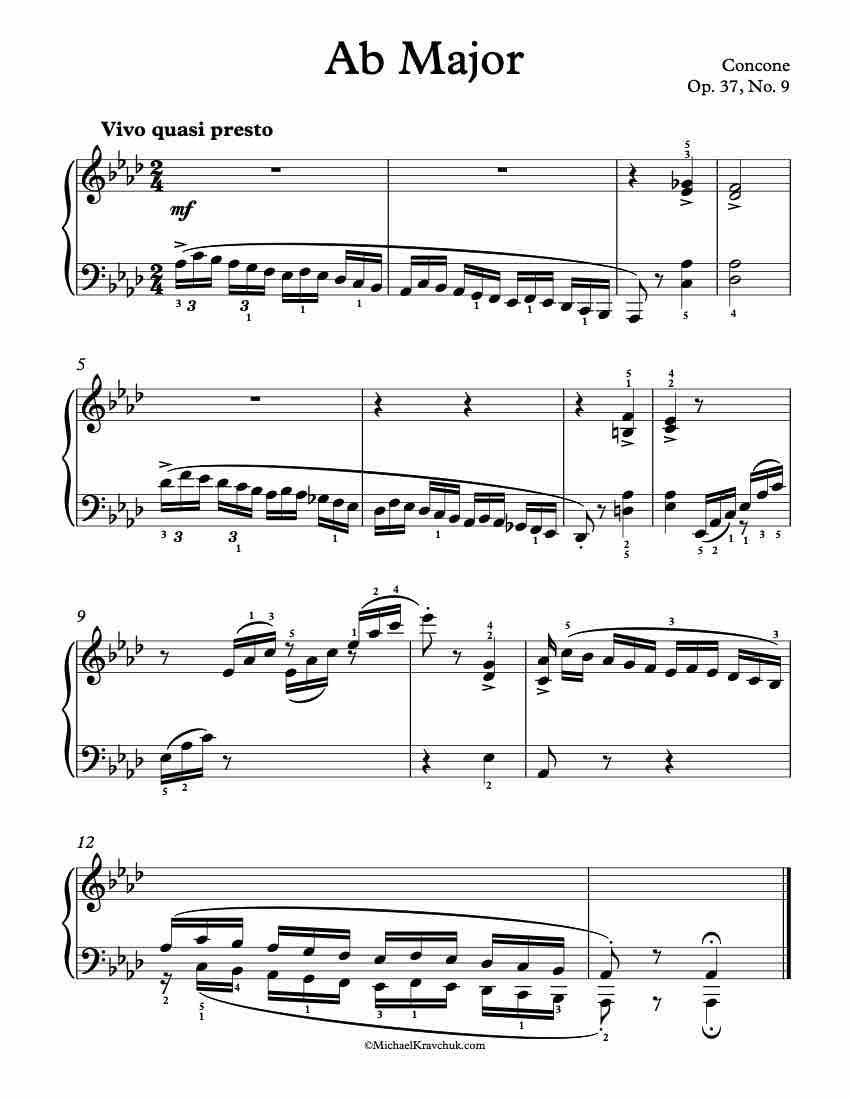 Op. 37, No. 9 Piano Sheet Music