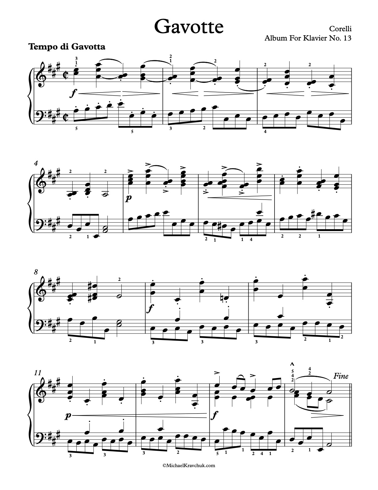 Album For Klavier – No. 13 Piano Sheet Music