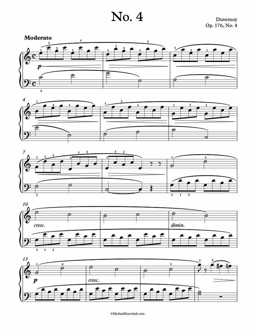 Op. 176, No. 4 Piano Sheet Music