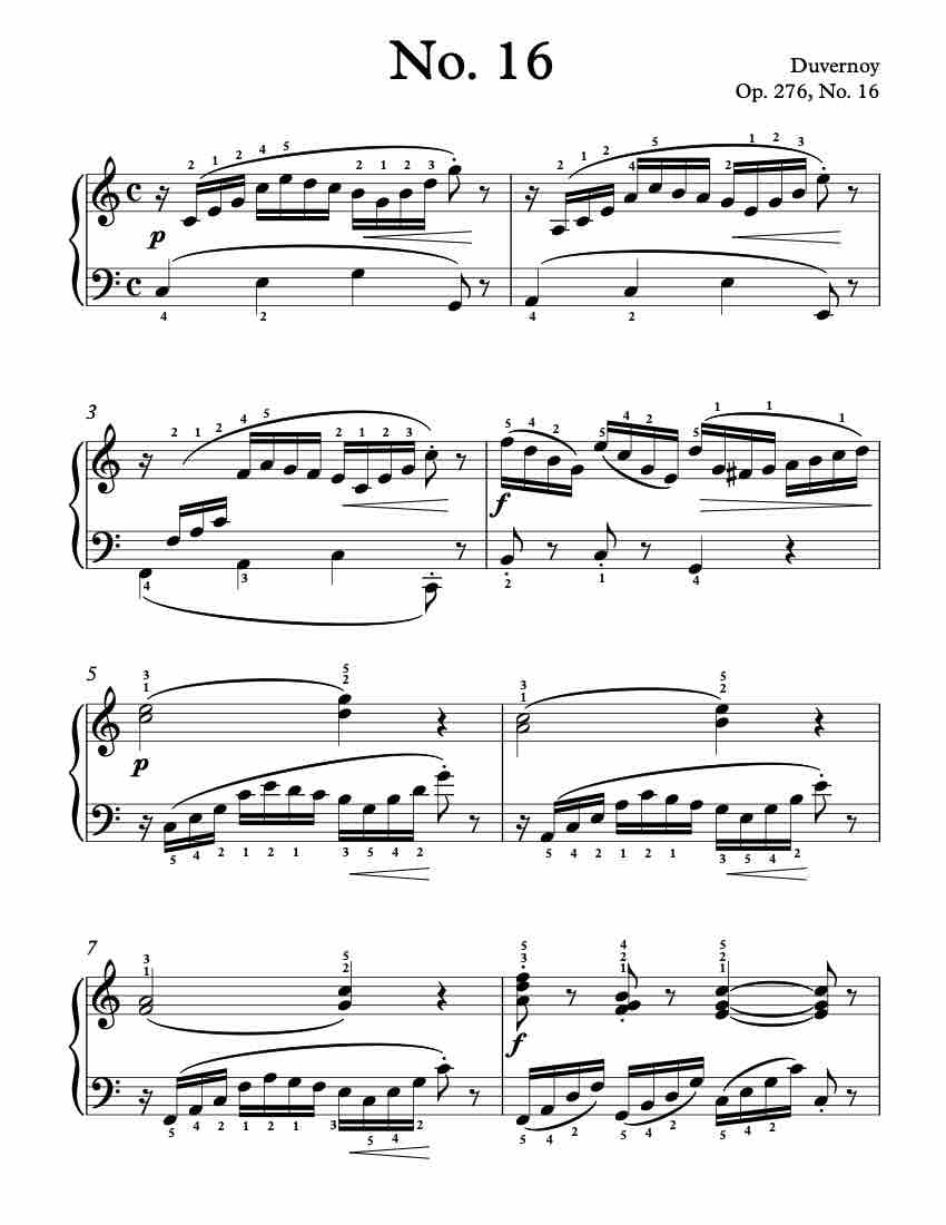 Op. 276, No. 16 Piano Sheet Music