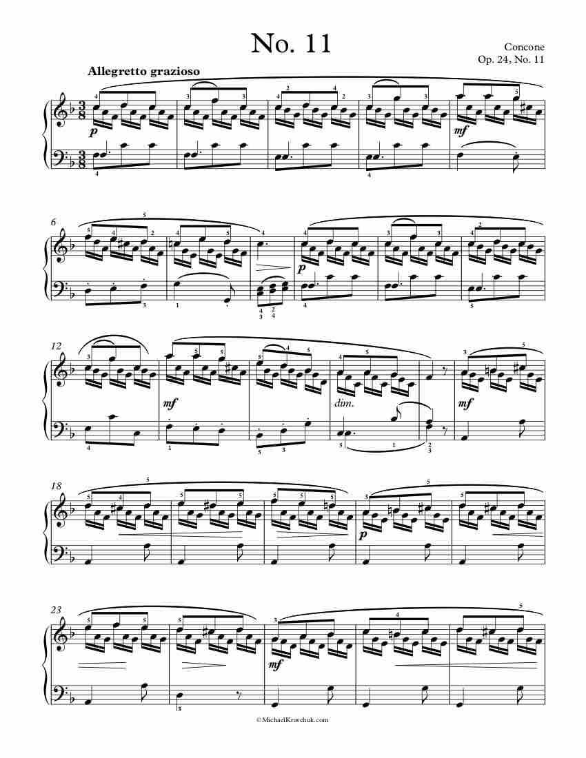 25 Etudes - Op. 24, No. 11 Piano Sheet Music