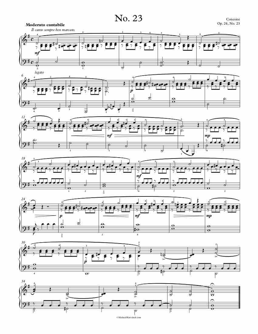 25 Etudes - Op. 24, No. 23 Piano Sheet Music