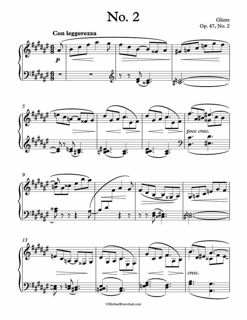 Op. 47, No. 2 Piano Sheet Music