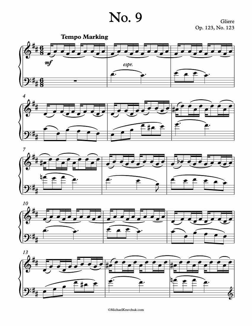 Op. 47, No. 9 Piano Sheet Music