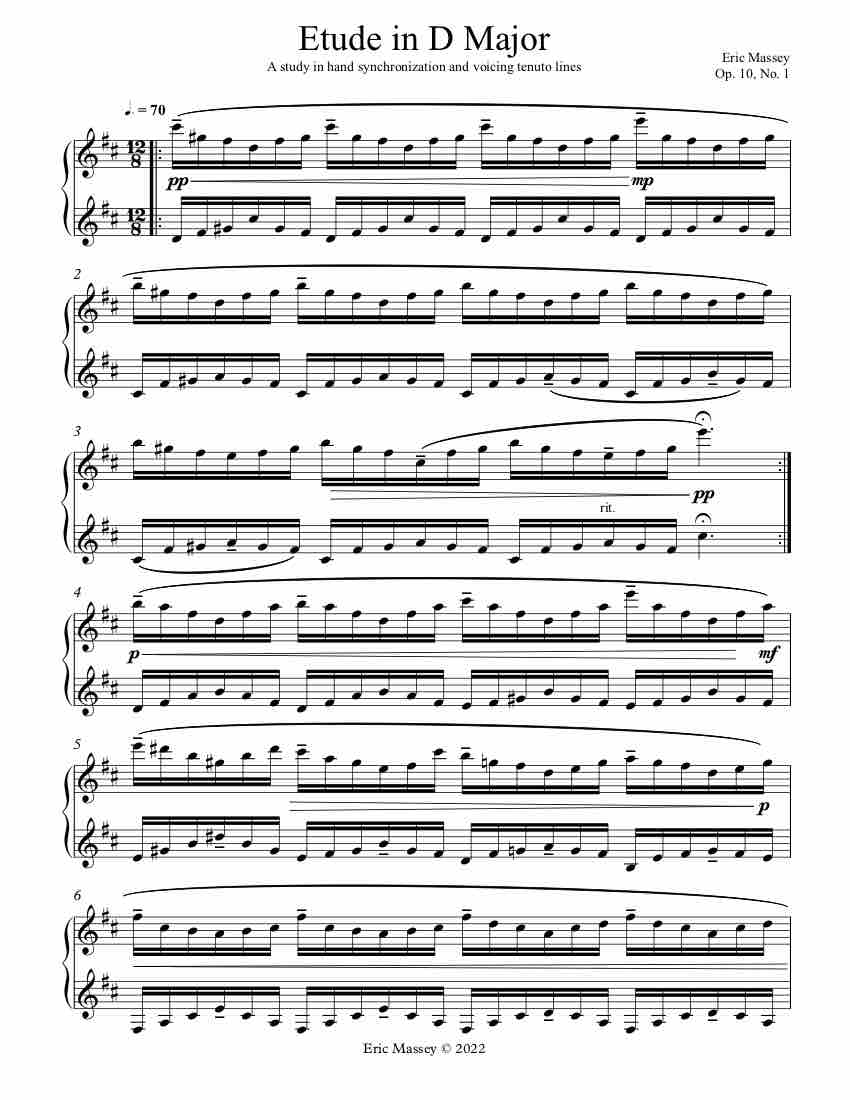 Op. 10, No. 1 Piano Sheet Music