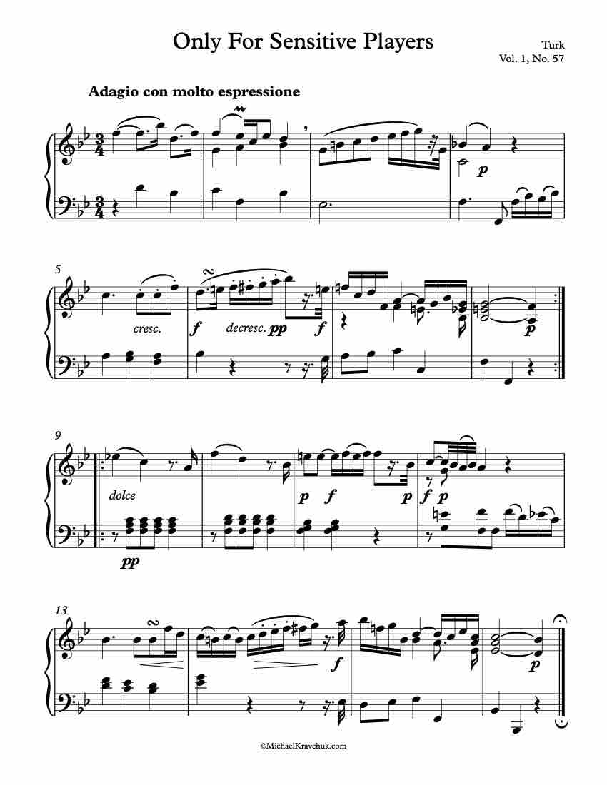 120 Pieces – Vol. 1, No. 57 Piano Sheet Music