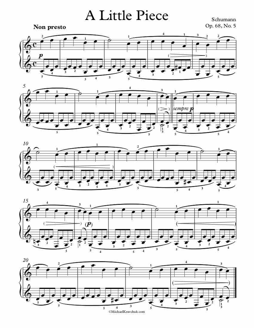 A Little Piece Piano Sheet Music