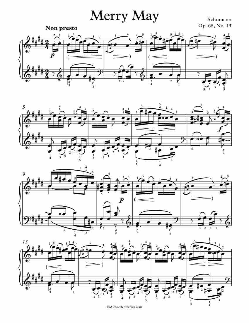 Merry May Piano Sheet Music