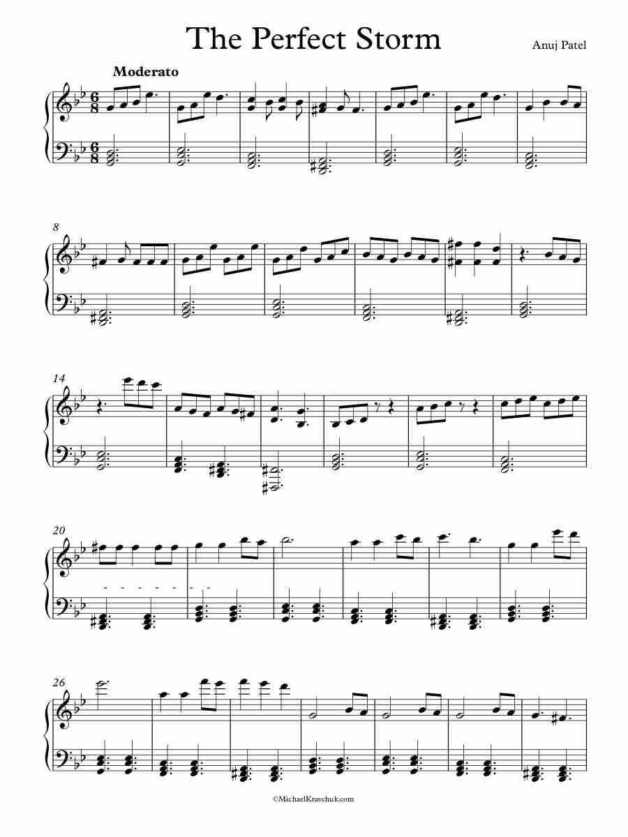 The Perfect Storm Piano Sheet Music